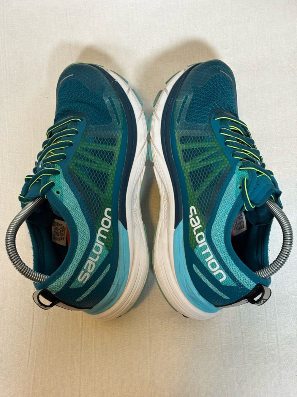 Salomon Sonic RA Max Road Running Athletic Shoes-Blue/Teal/Yellow-Women Size 9 - Picture 6 of 10